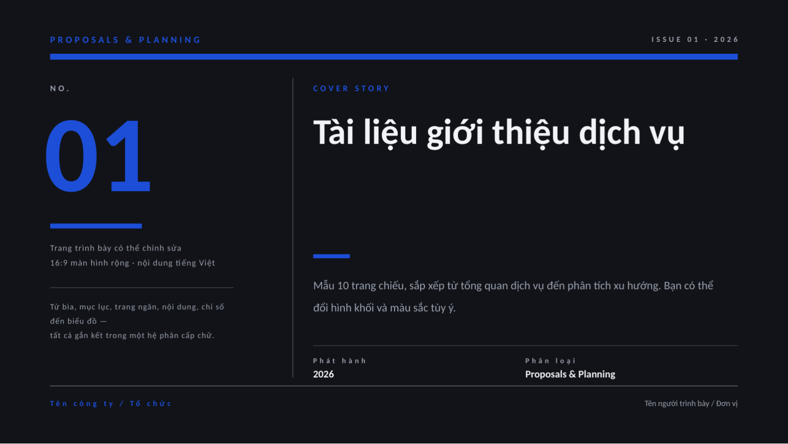 Trang chiếu 1 — Tài liệu giới thiệu dịch vụ