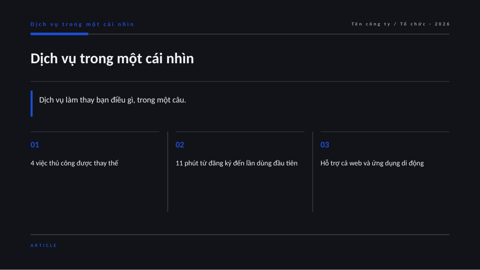 Trang chiếu 4 — Tài liệu giới thiệu dịch vụ