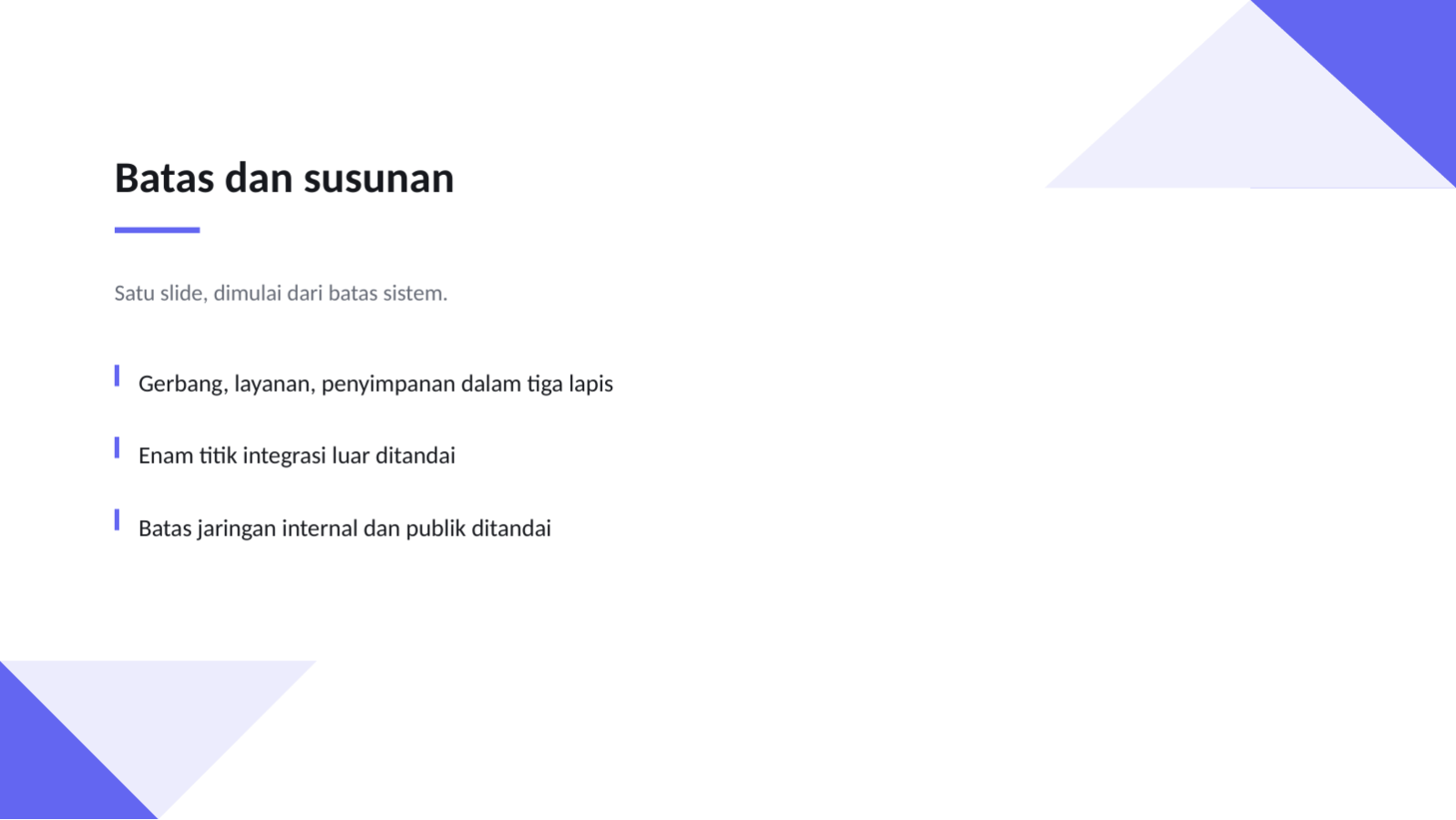 Slide 4 — Presentasi arsitektur sistem