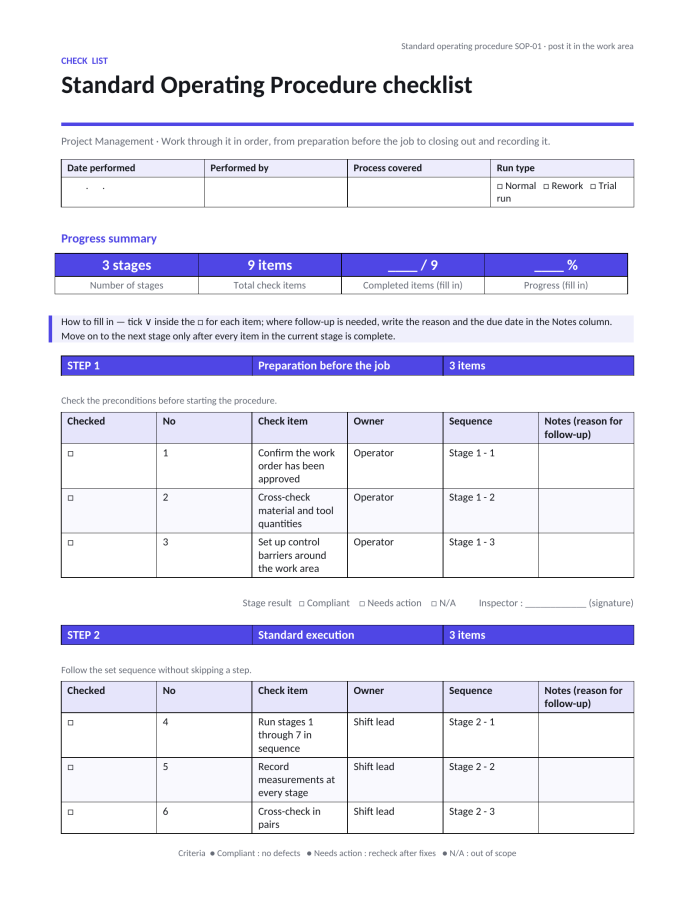 Page 1 — Standard Operating Procedure