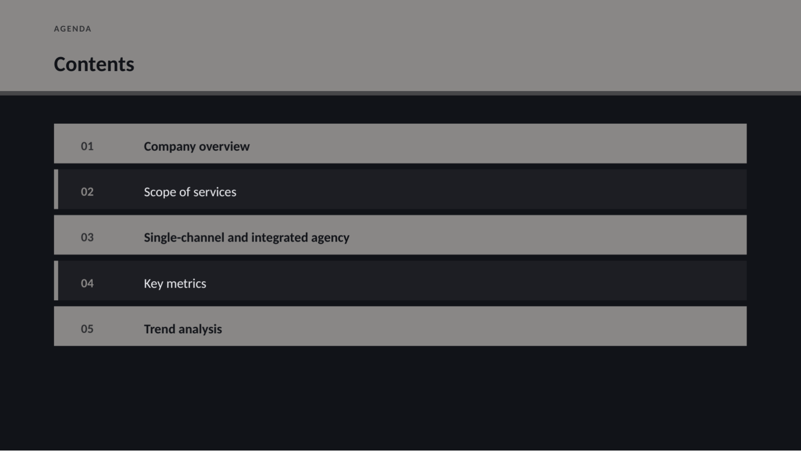 Slide 2 — Agency Credentials Deck