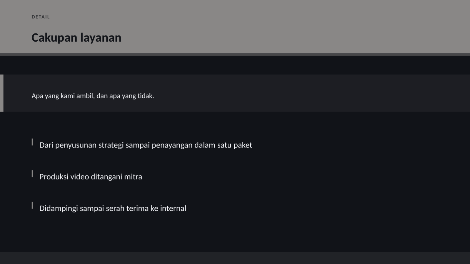 Slide 6 — Materi profil agensi