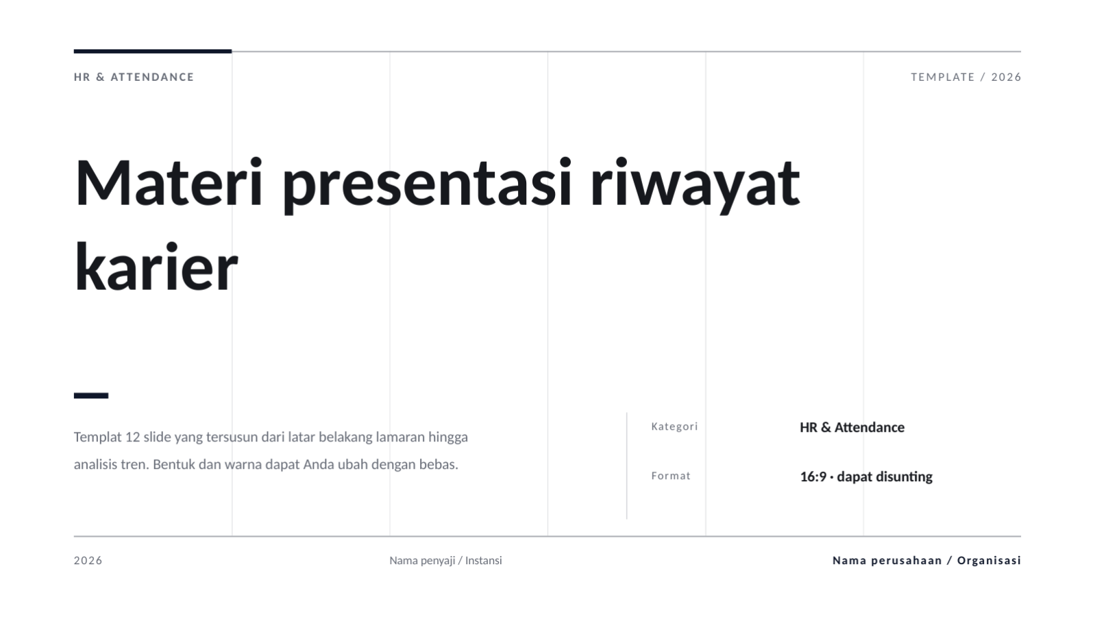 Slide 1 — Materi presentasi riwayat karier
