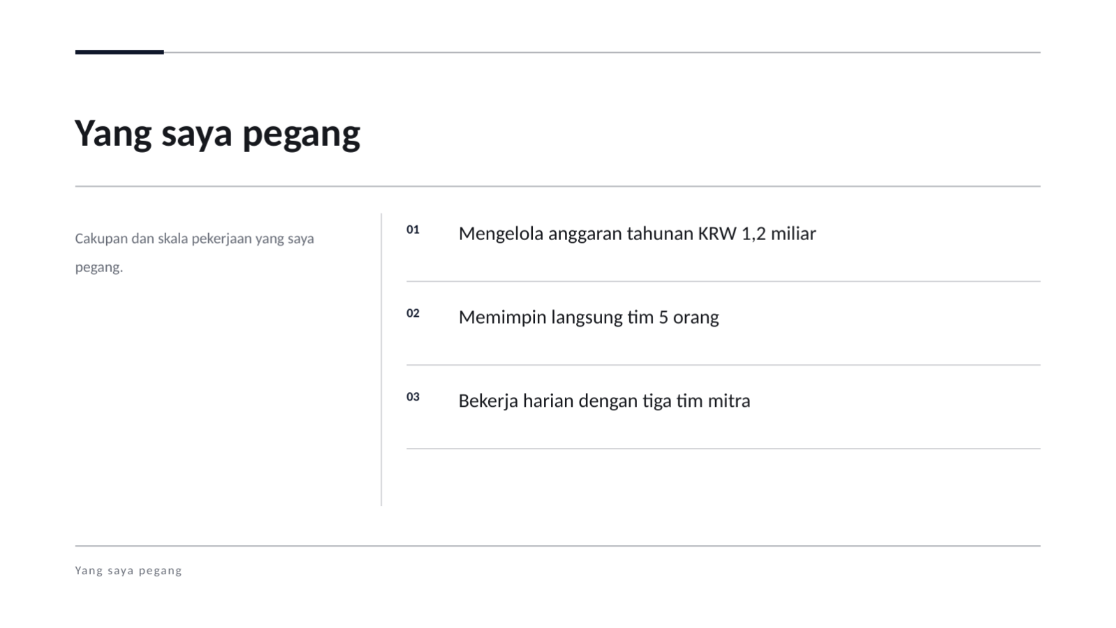 Slide 8 — Materi presentasi riwayat karier