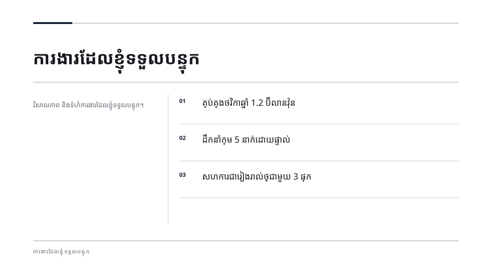 ស្លាយ 8 — ឯកសារបទបង្ហាញប្រវត្តិរូប