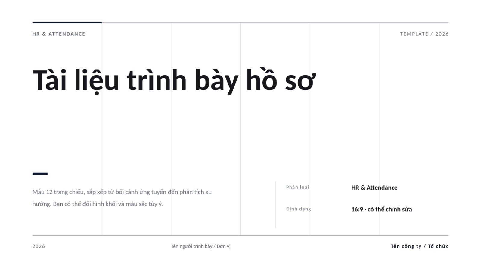 Trang chiếu 1 — Tài liệu trình bày hồ sơ