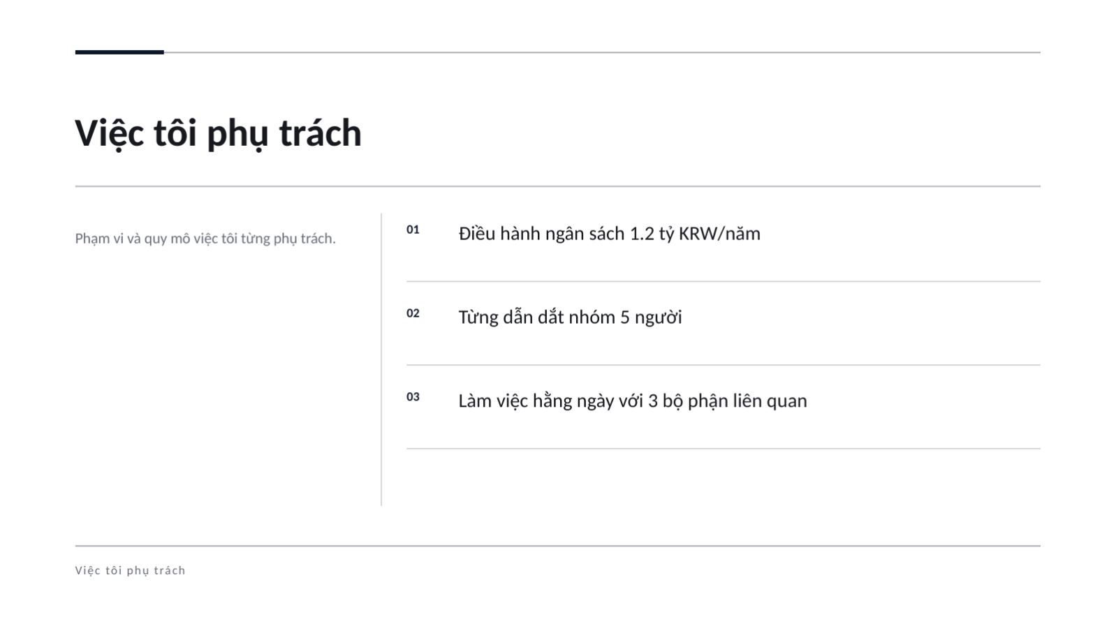 Trang chiếu 8 — Tài liệu trình bày hồ sơ