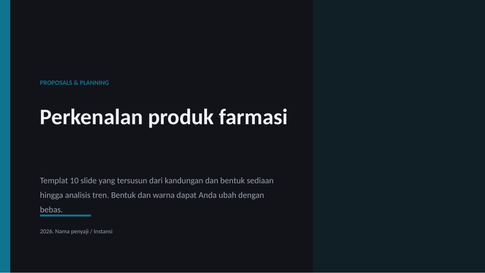 Slide 1 — Perkenalan produk farmasi