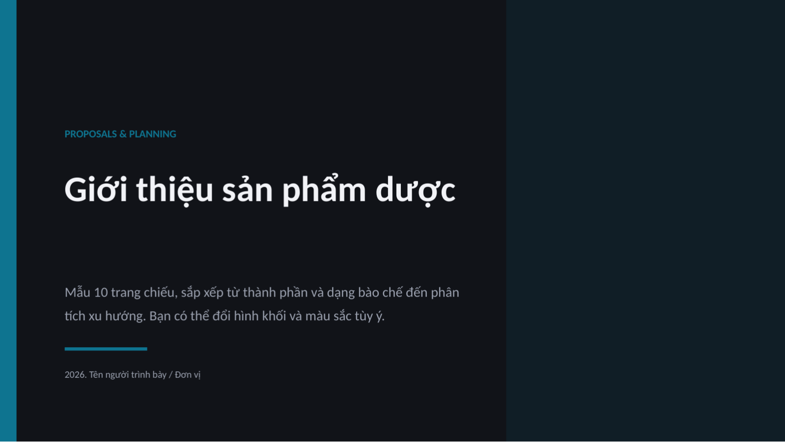 Trang chiếu 1 — Giới thiệu sản phẩm dược