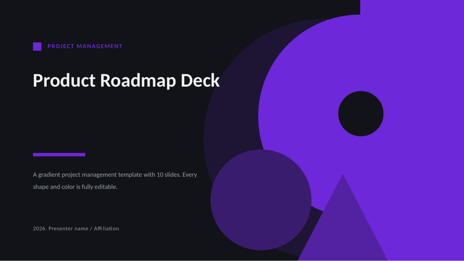 Slide 1 — Product Roadmap Deck