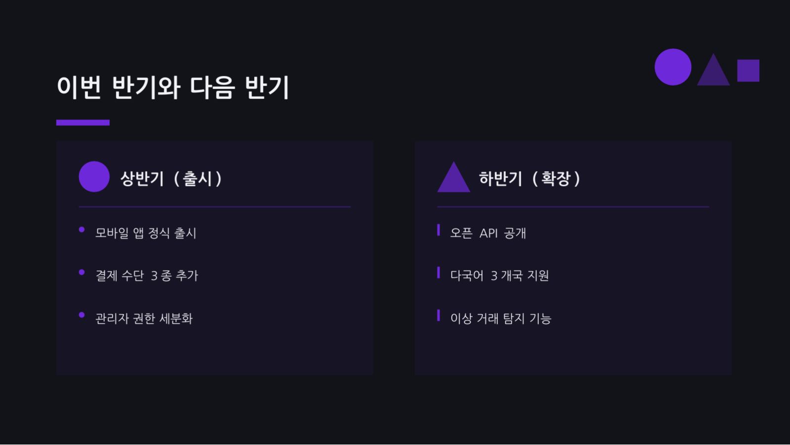 슬라이드 7 — 제품 로드맵 발표