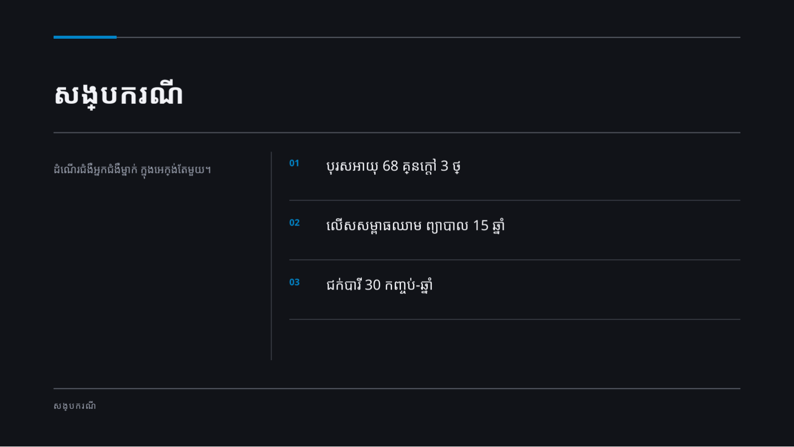 ស្លាយ 4 — ឯកសារបង្ហាញករណីព្យាបាល