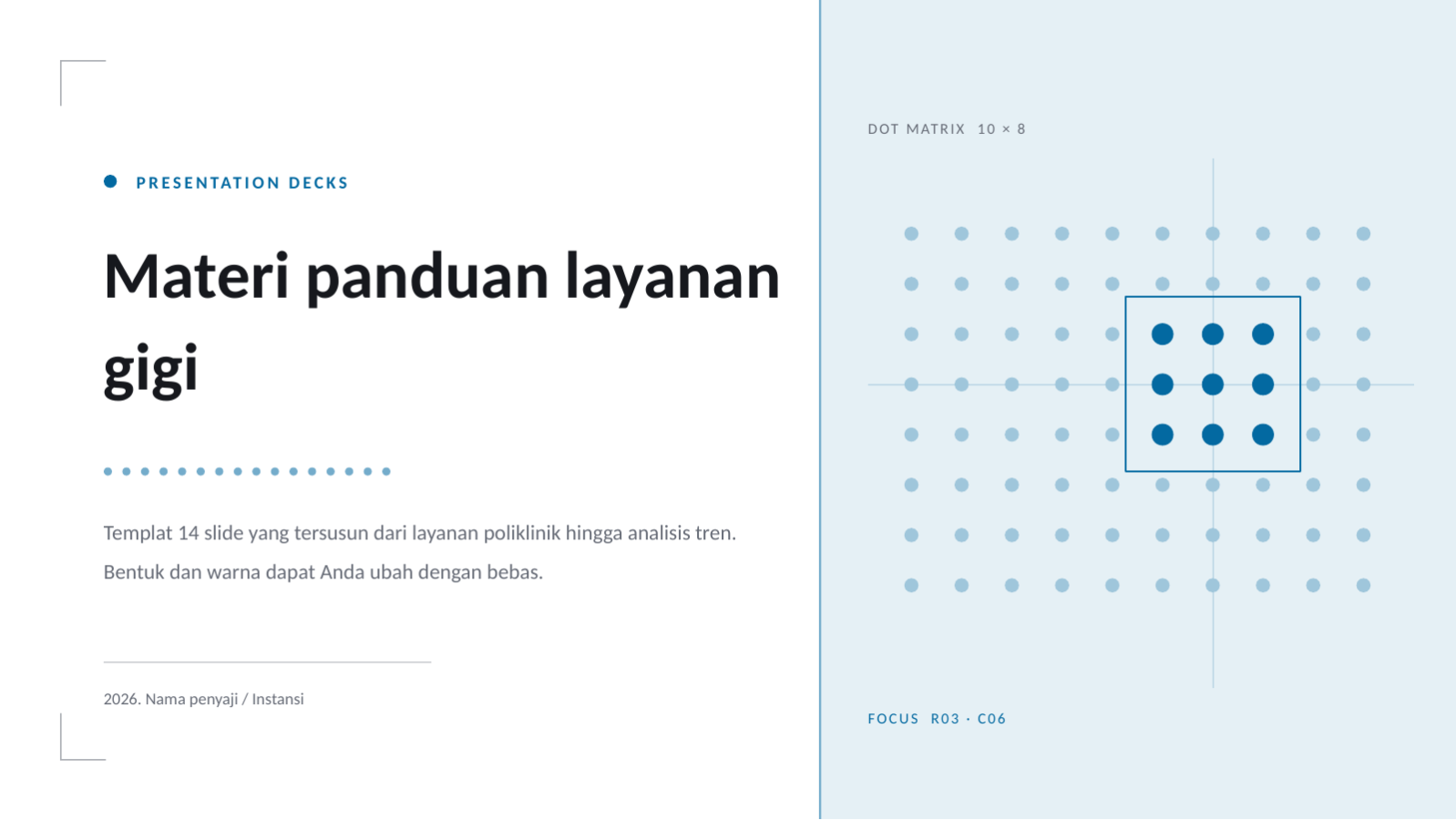 Slide 1 — Materi panduan layanan gigi
