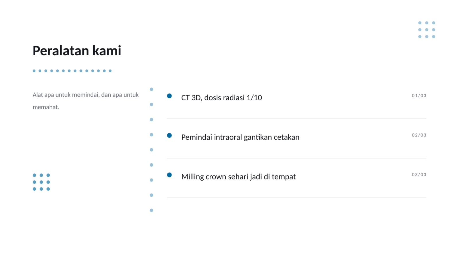 Slide 8 — Materi panduan layanan gigi