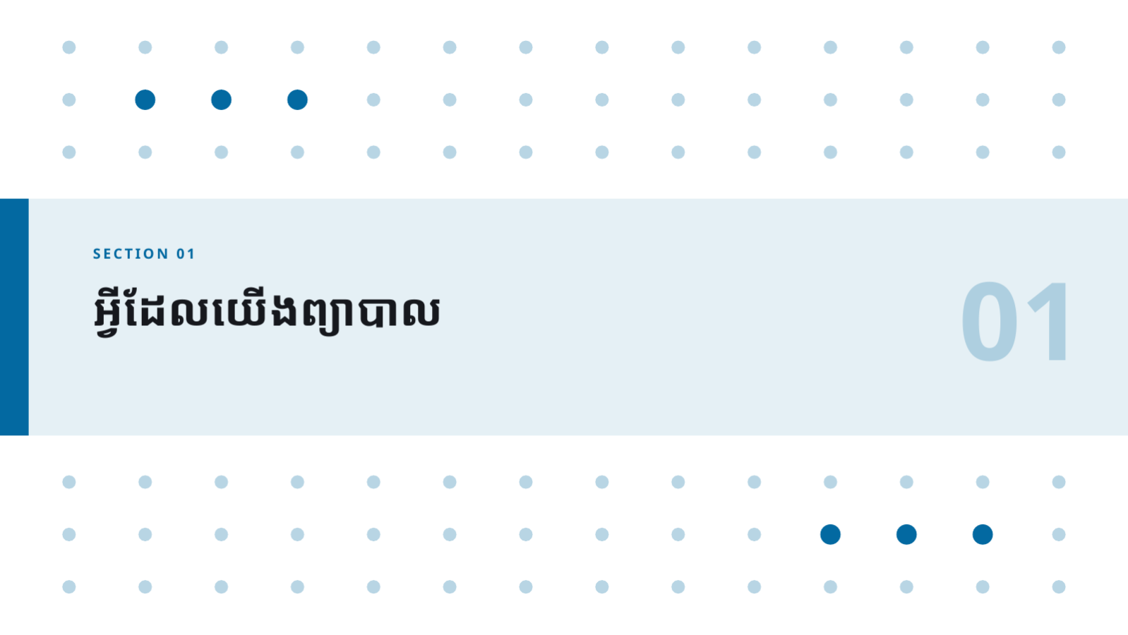 ស្លាយ 3 — ឯកសារណែនាំ សេវាព្យាបាលធ្មេញ