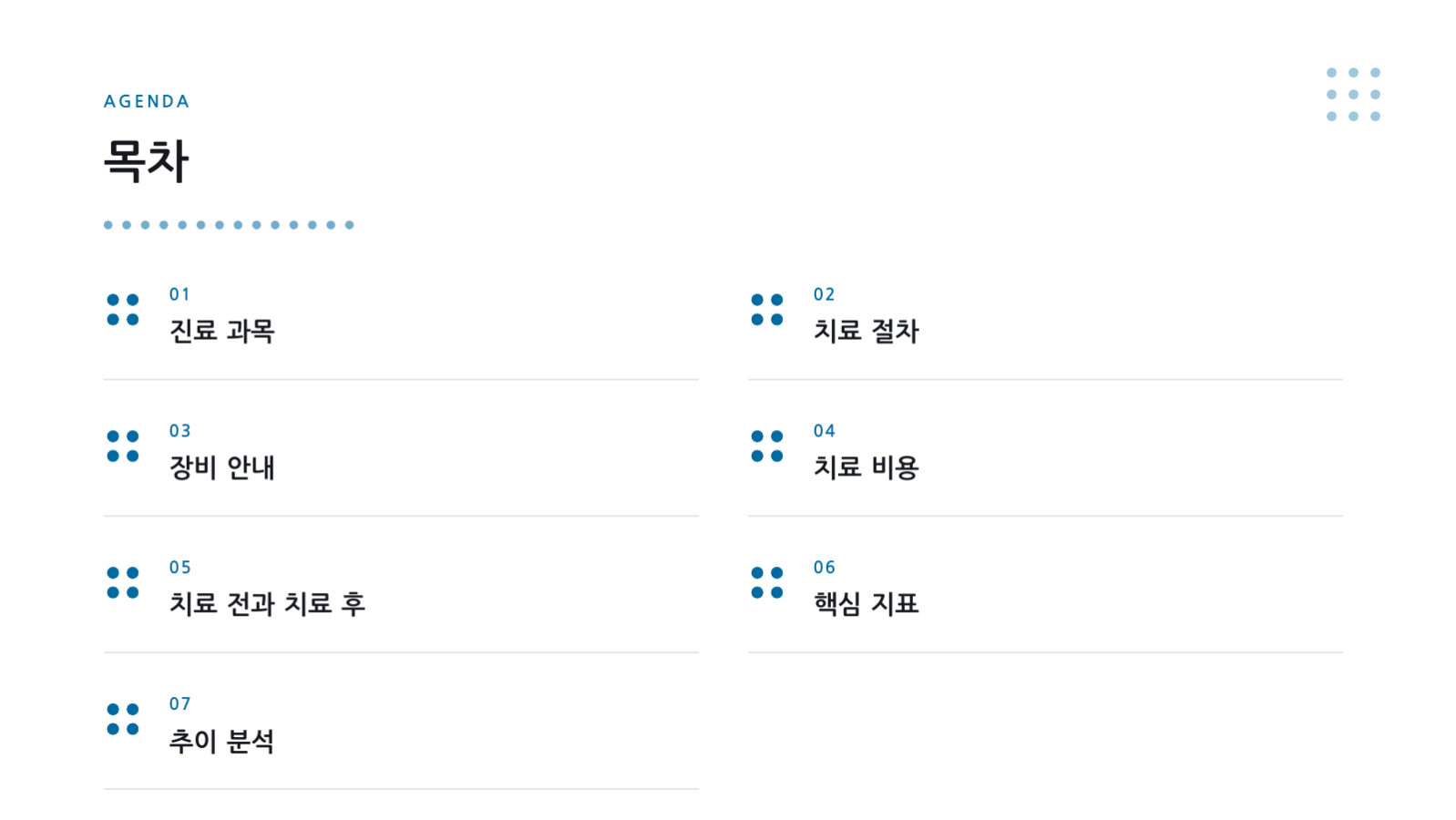 슬라이드 2 — 치과 진료 안내 자료
