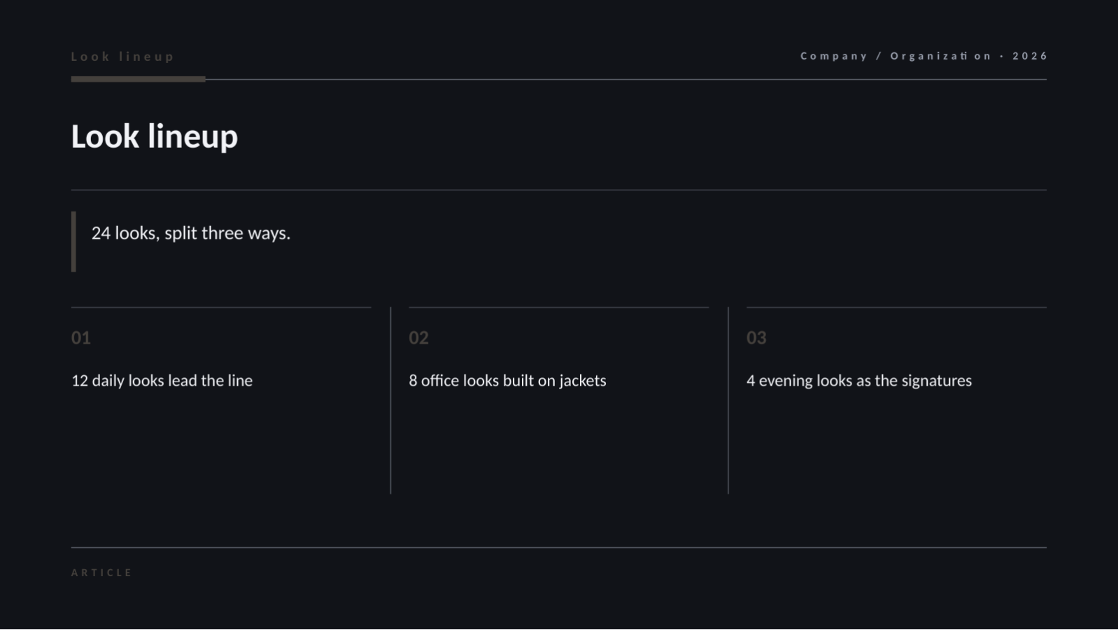 Slide 8 — Fashion Lookbook Deck