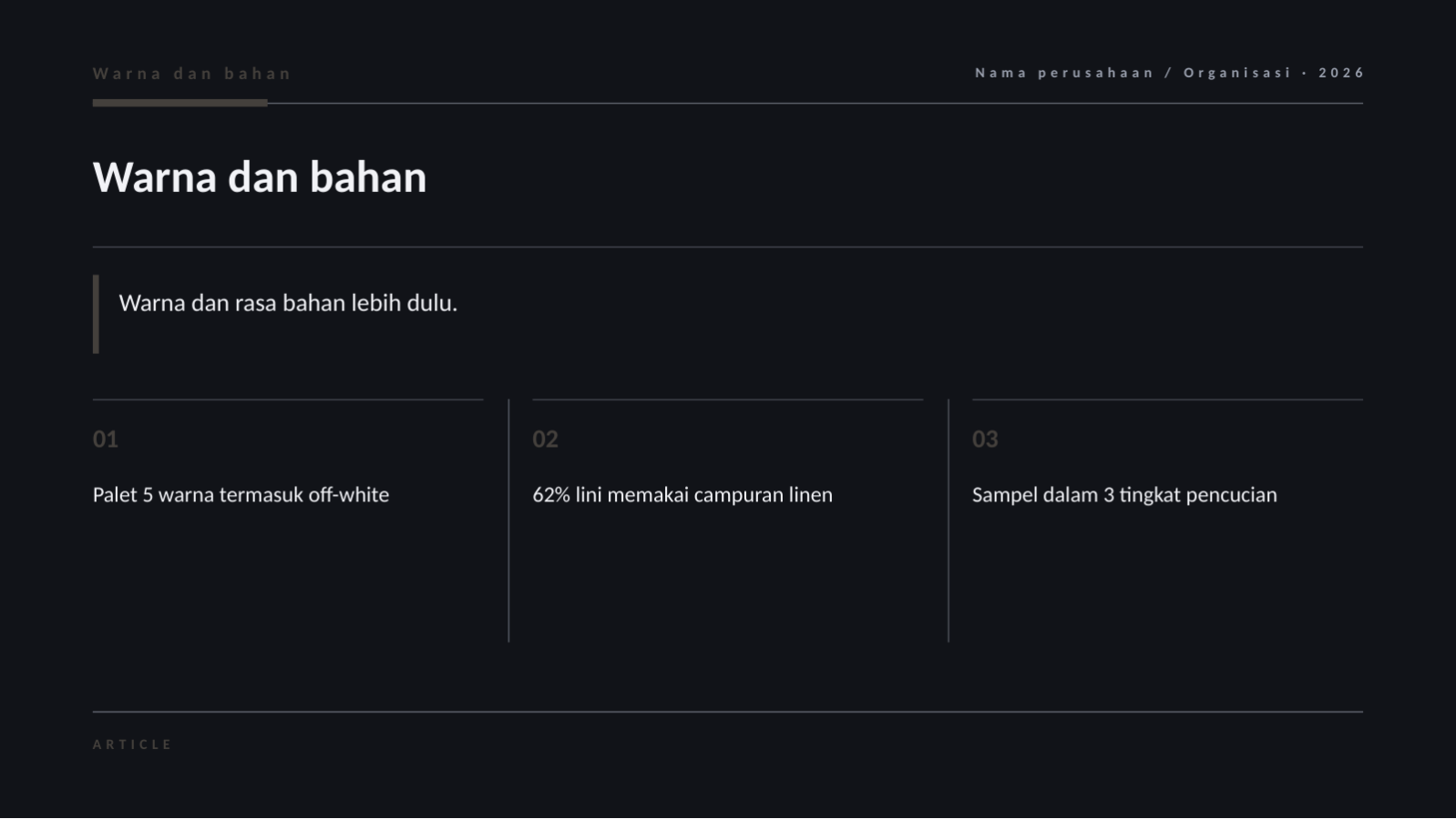 Slide 6 — Lookbook fesyen