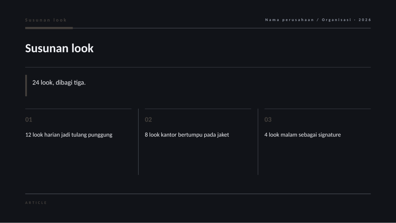 Slide 8 — Lookbook fesyen