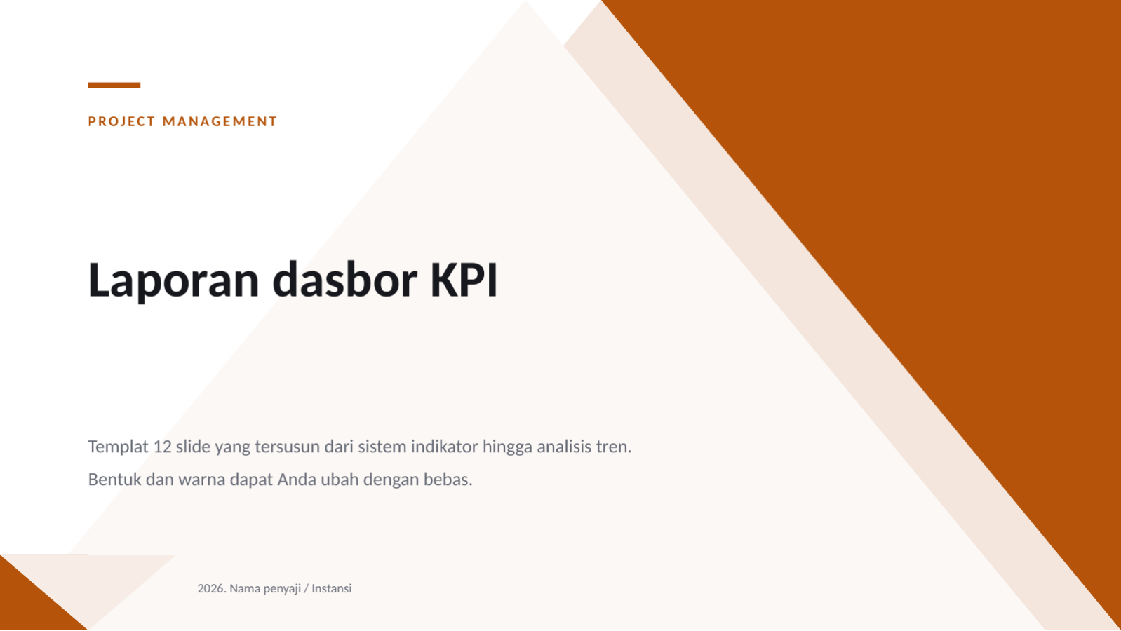 Slide 1 — Laporan dasbor KPI