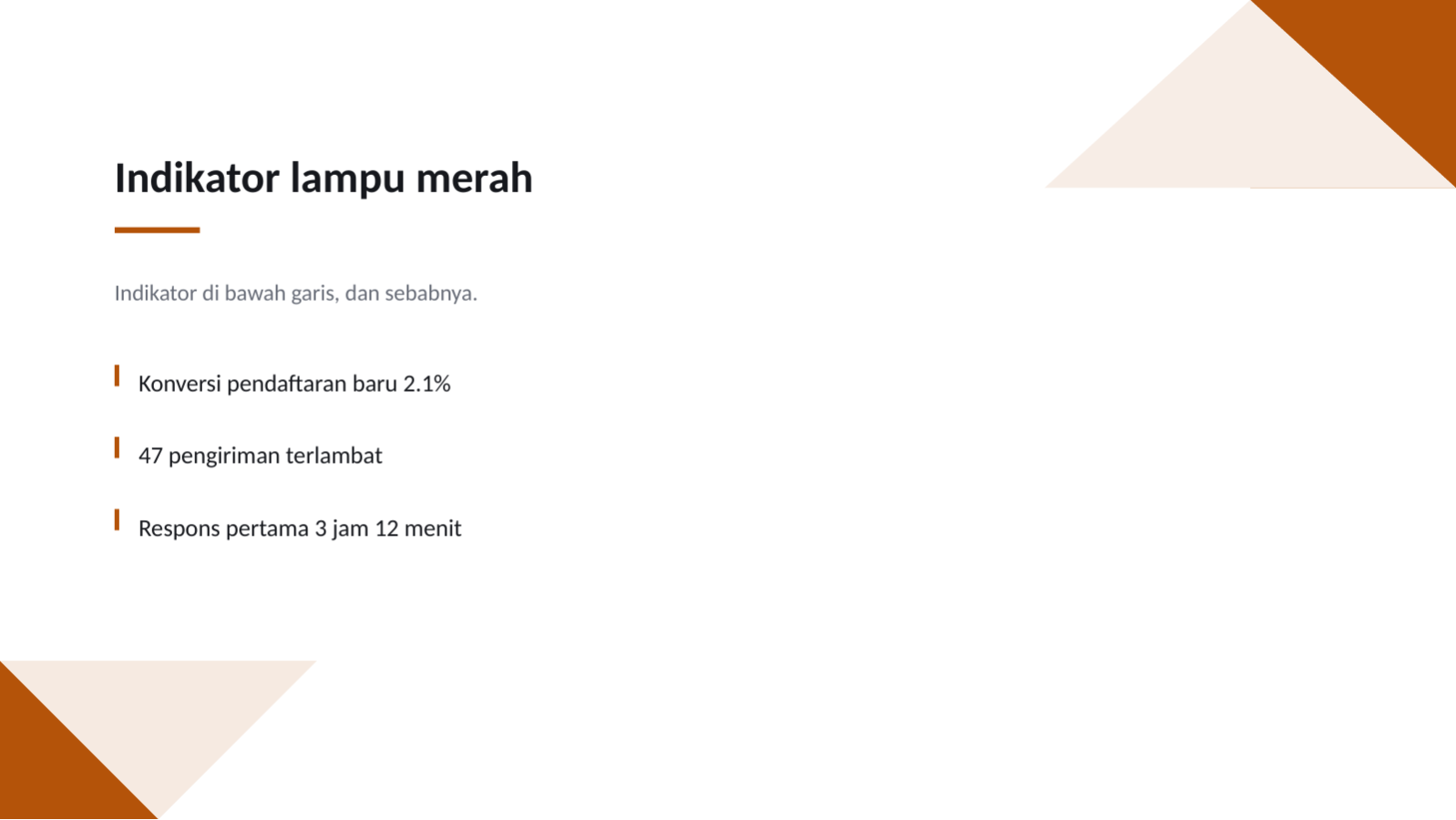 Slide 8 — Laporan dasbor KPI