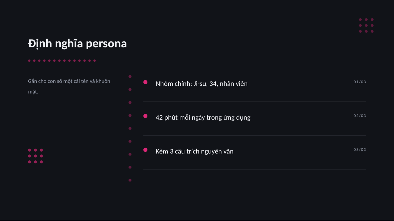 Trang chiếu 8 — Bản định nghĩa chân dung khách hàng