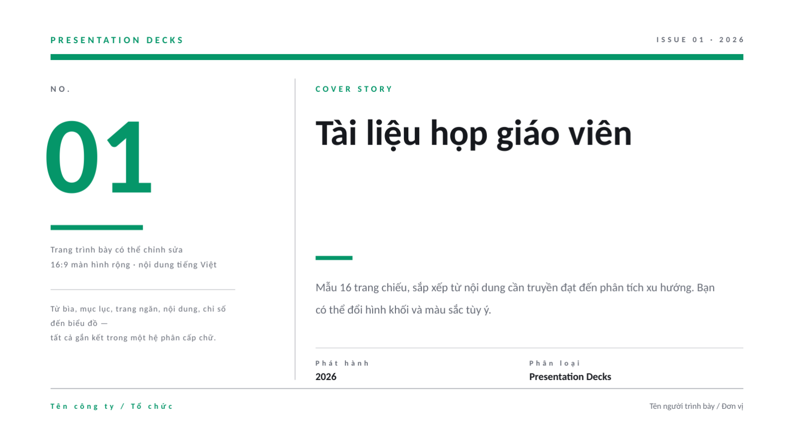 Trang chiếu 1 — Tài liệu họp giáo viên