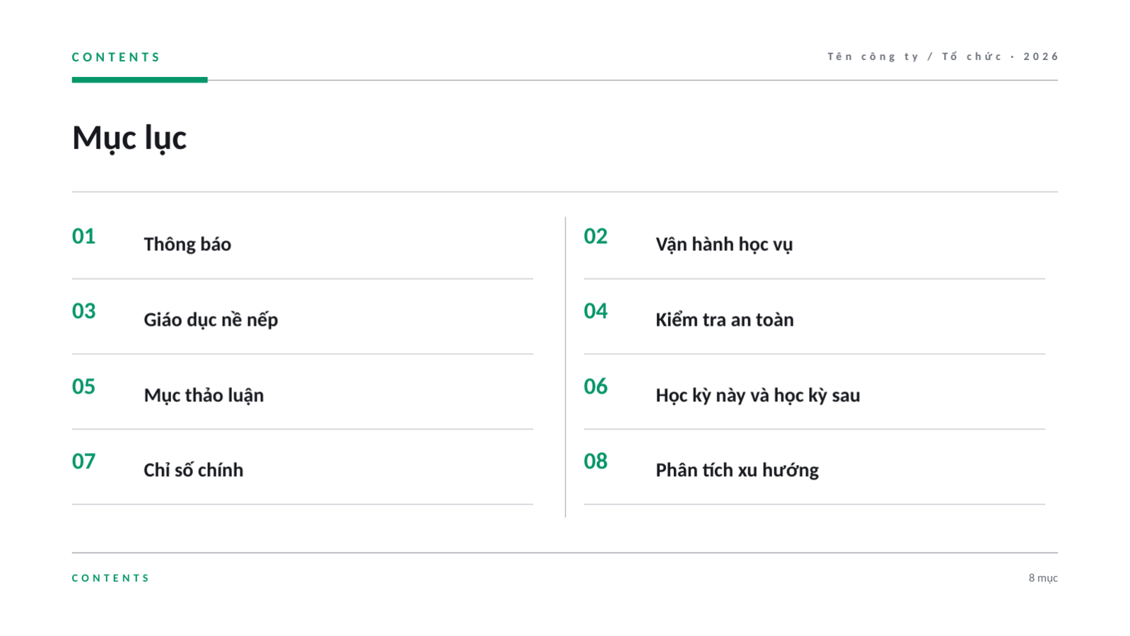 Trang chiếu 2 — Tài liệu họp giáo viên