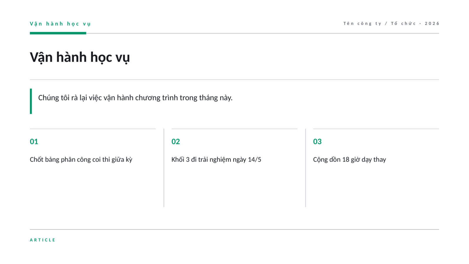 Trang chiếu 6 — Tài liệu họp giáo viên