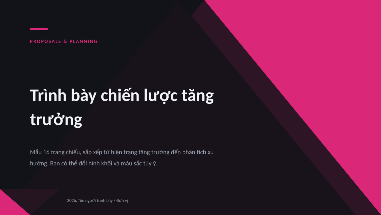 Trang chiếu 1 — Trình bày chiến lược tăng trưởng
