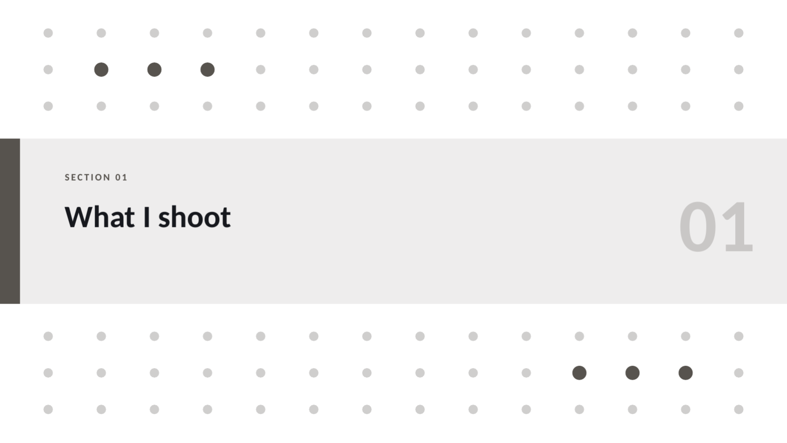 Slide 3 — Photography Portfolio Deck