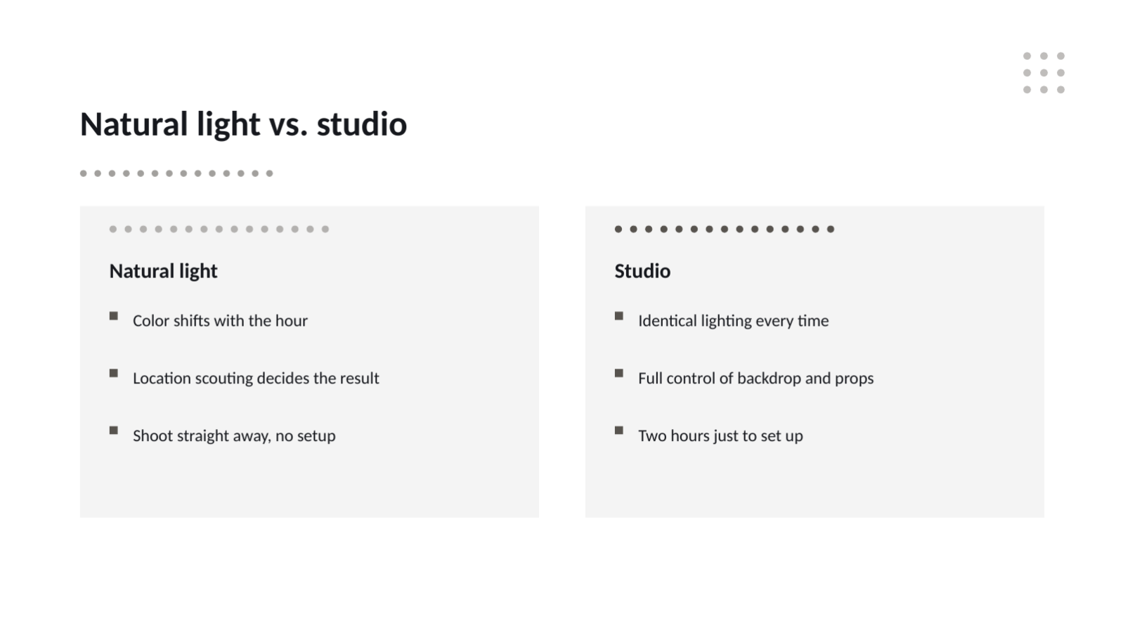 Slide 5 — Photography Portfolio Deck