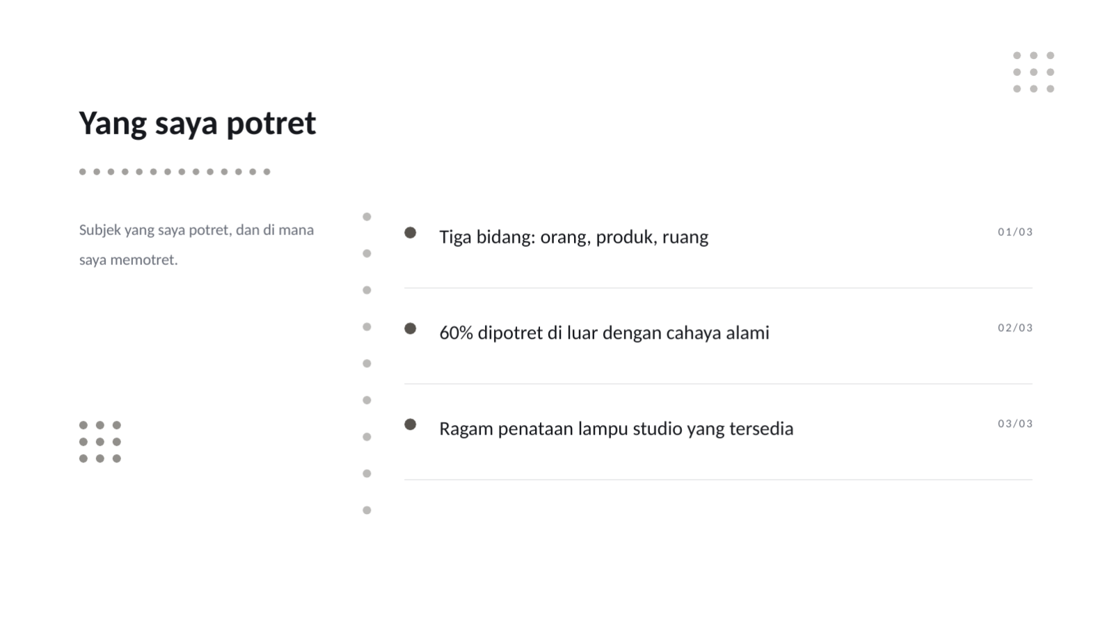 Slide 4 — Portofolio fotografi