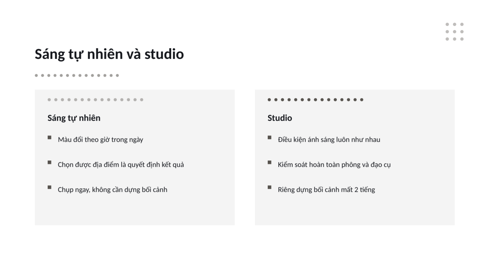 Trang chiếu 5 — Portfolio nhiếp ảnh