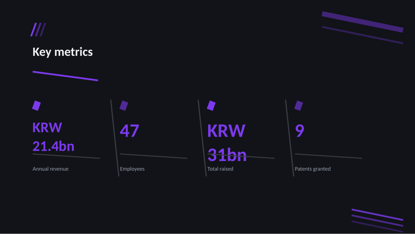Slide 8 — Startup IR Pitch Deck (Dark)