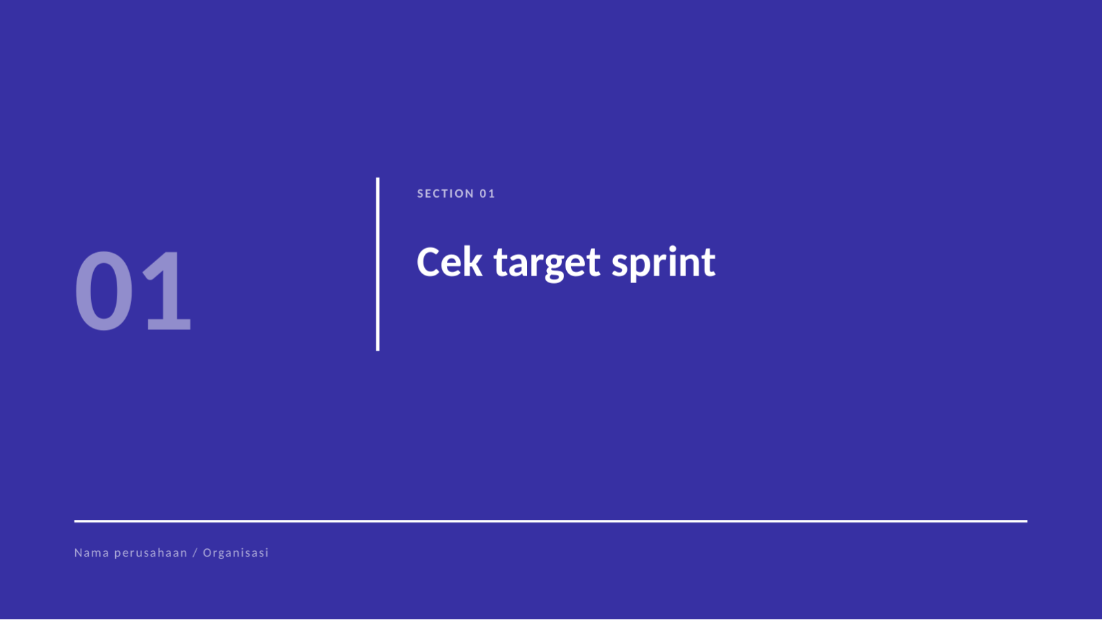 Slide 3 — Materi tinjauan sprint