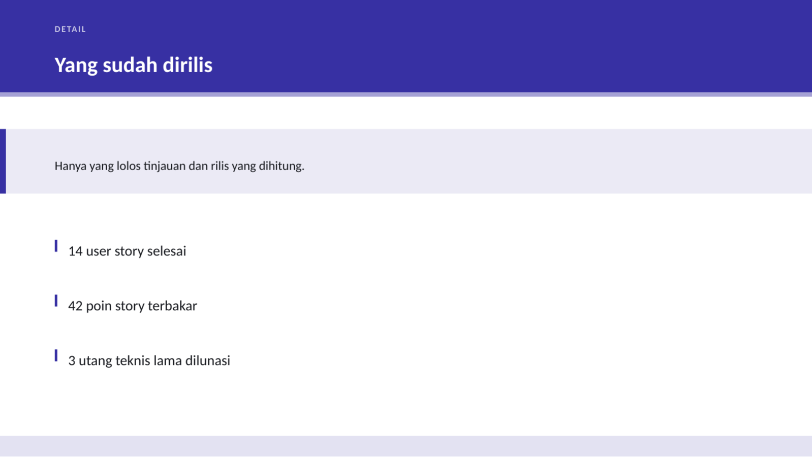 Slide 6 — Materi tinjauan sprint
