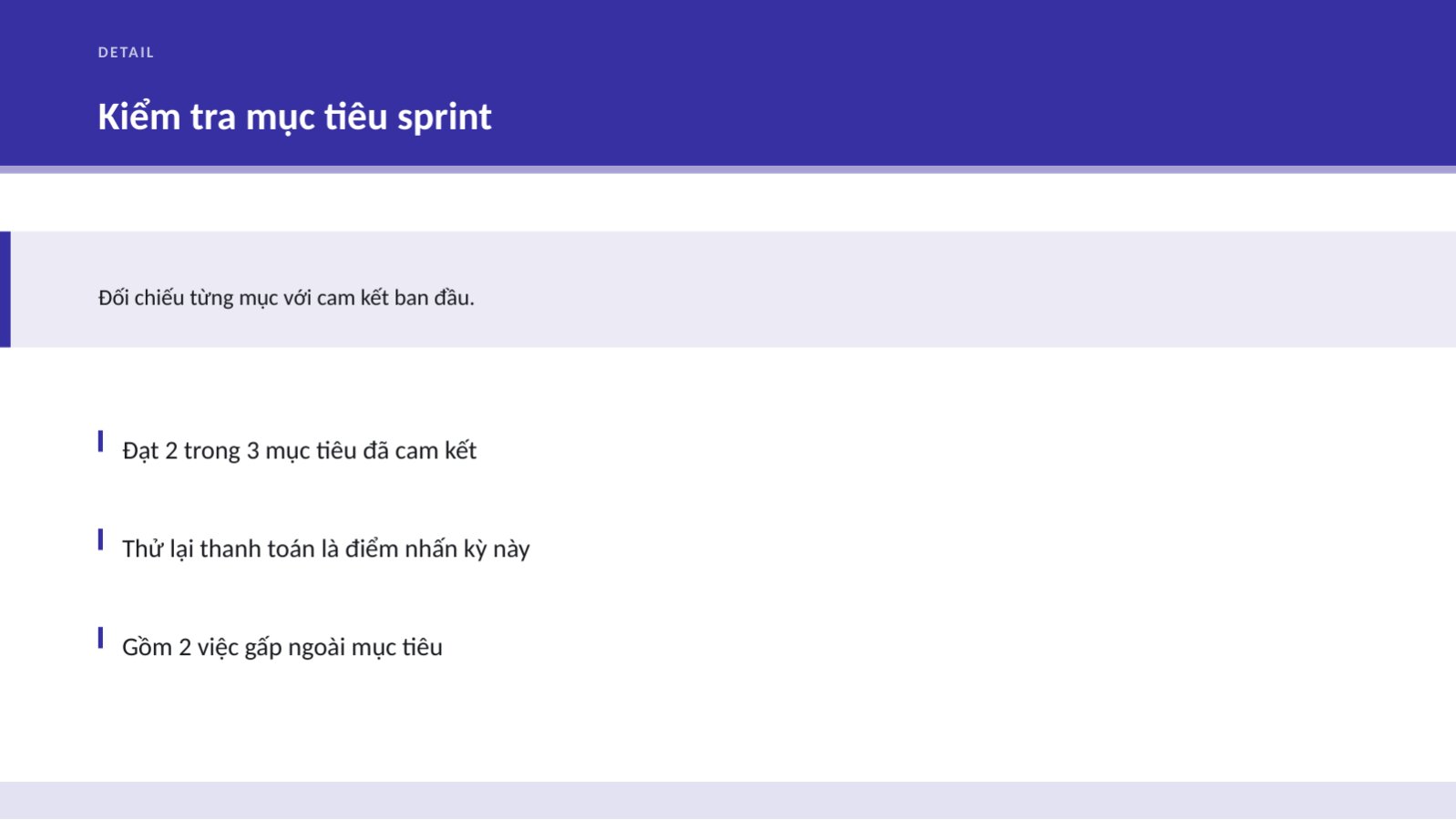 Trang chiếu 4 — Tài liệu đánh giá sprint