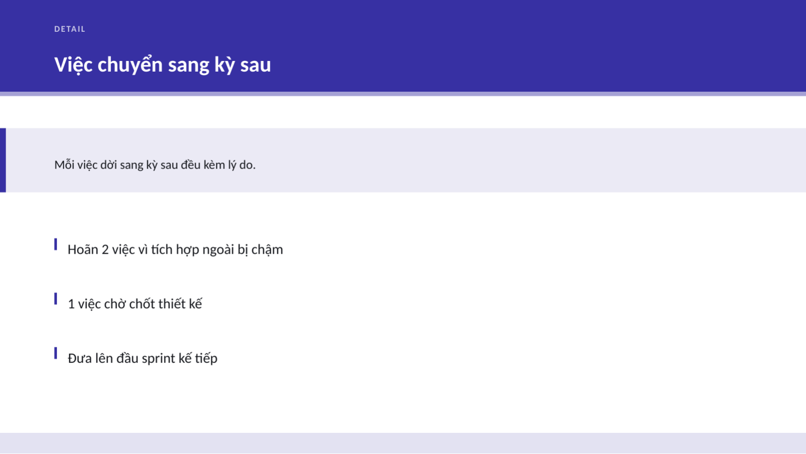 Trang chiếu 8 — Tài liệu đánh giá sprint