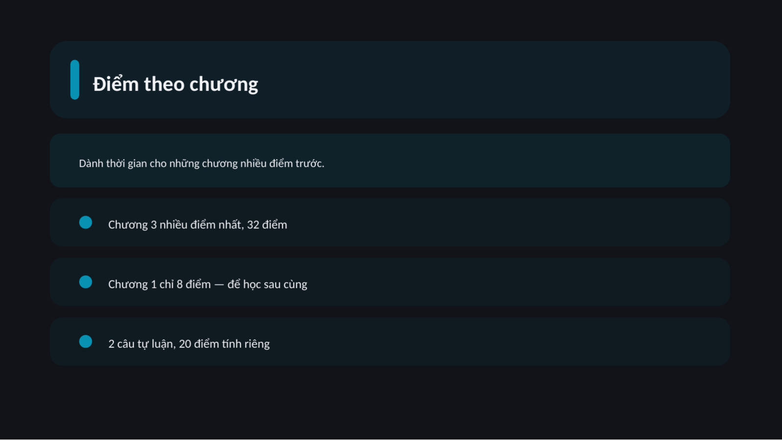 Trang chiếu 6 — Tài liệu ôn tập trước kỳ thi