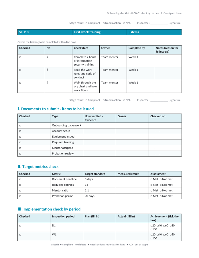 Page 2 — Onboarding Checklist