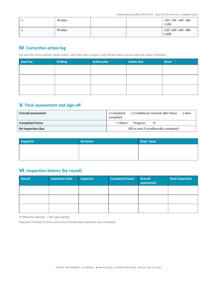 Page 3 — Onboarding Checklist