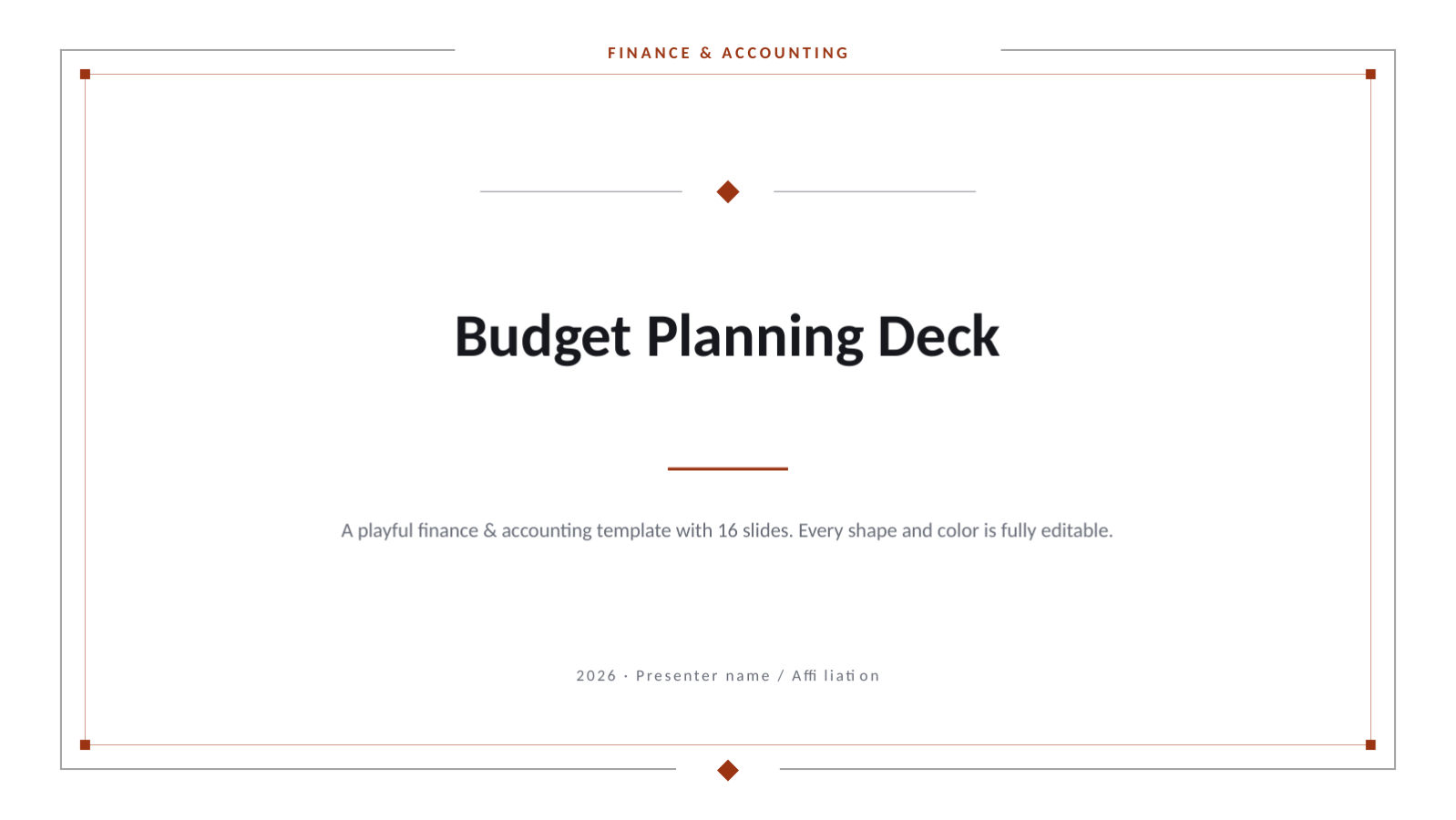 Slide 1 — Budget Planning Deck