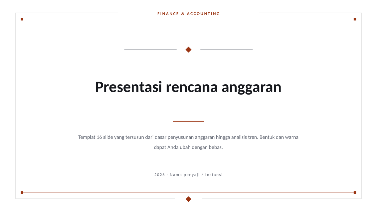 Slide 1 — Presentasi rencana anggaran