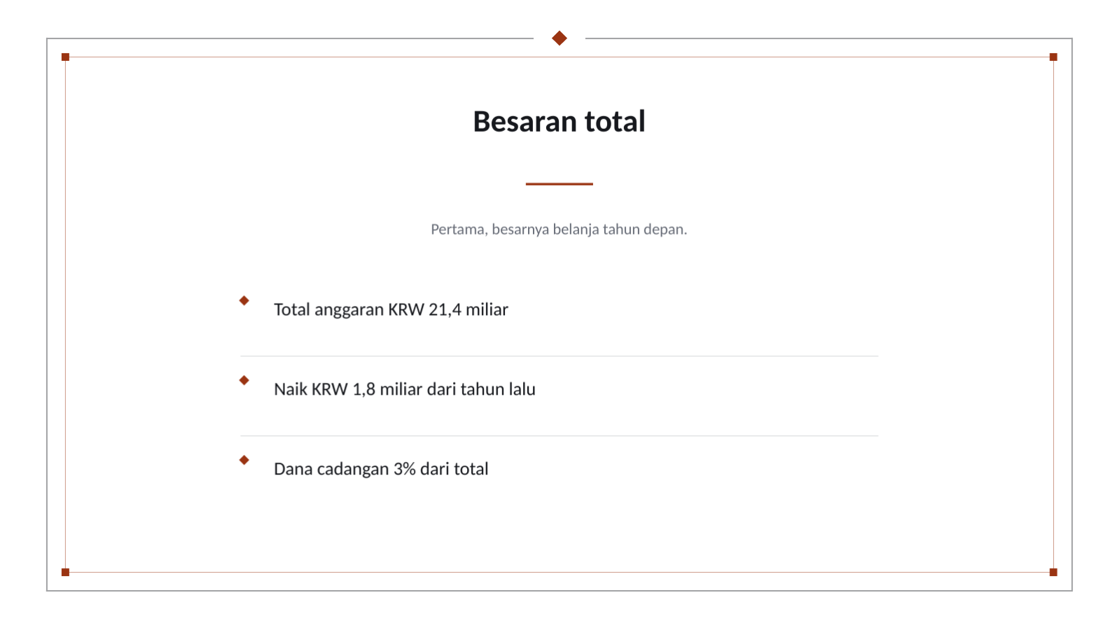 Slide 6 — Presentasi rencana anggaran
