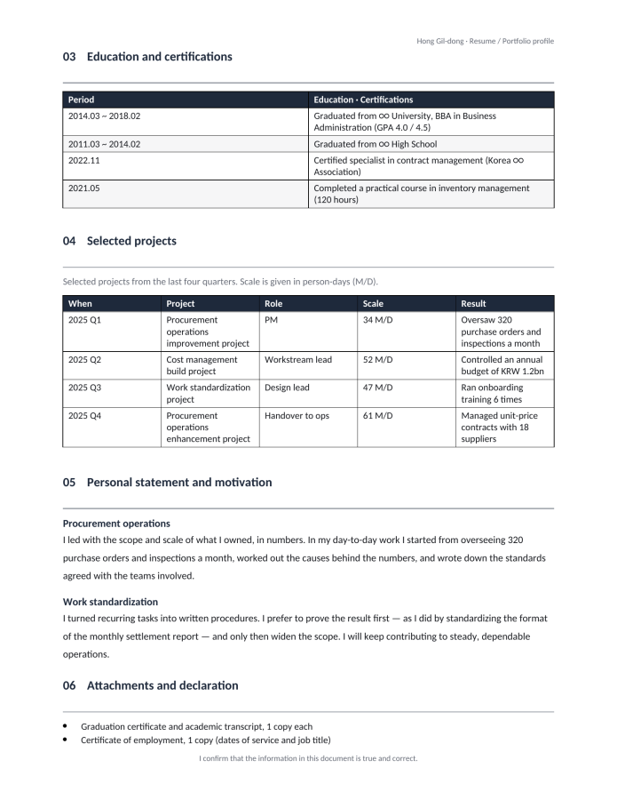 Page 3 — Resume Template