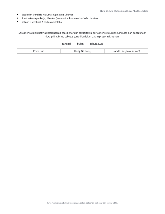 Halaman 4 — Format riwayat hidup