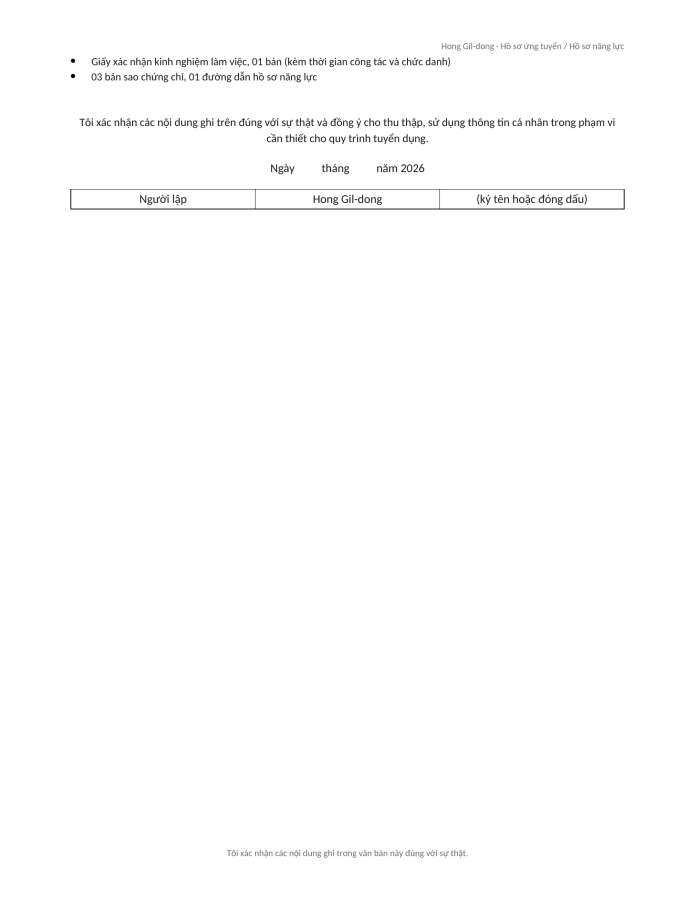 Trang 4 — Biểu mẫu CV xin việc