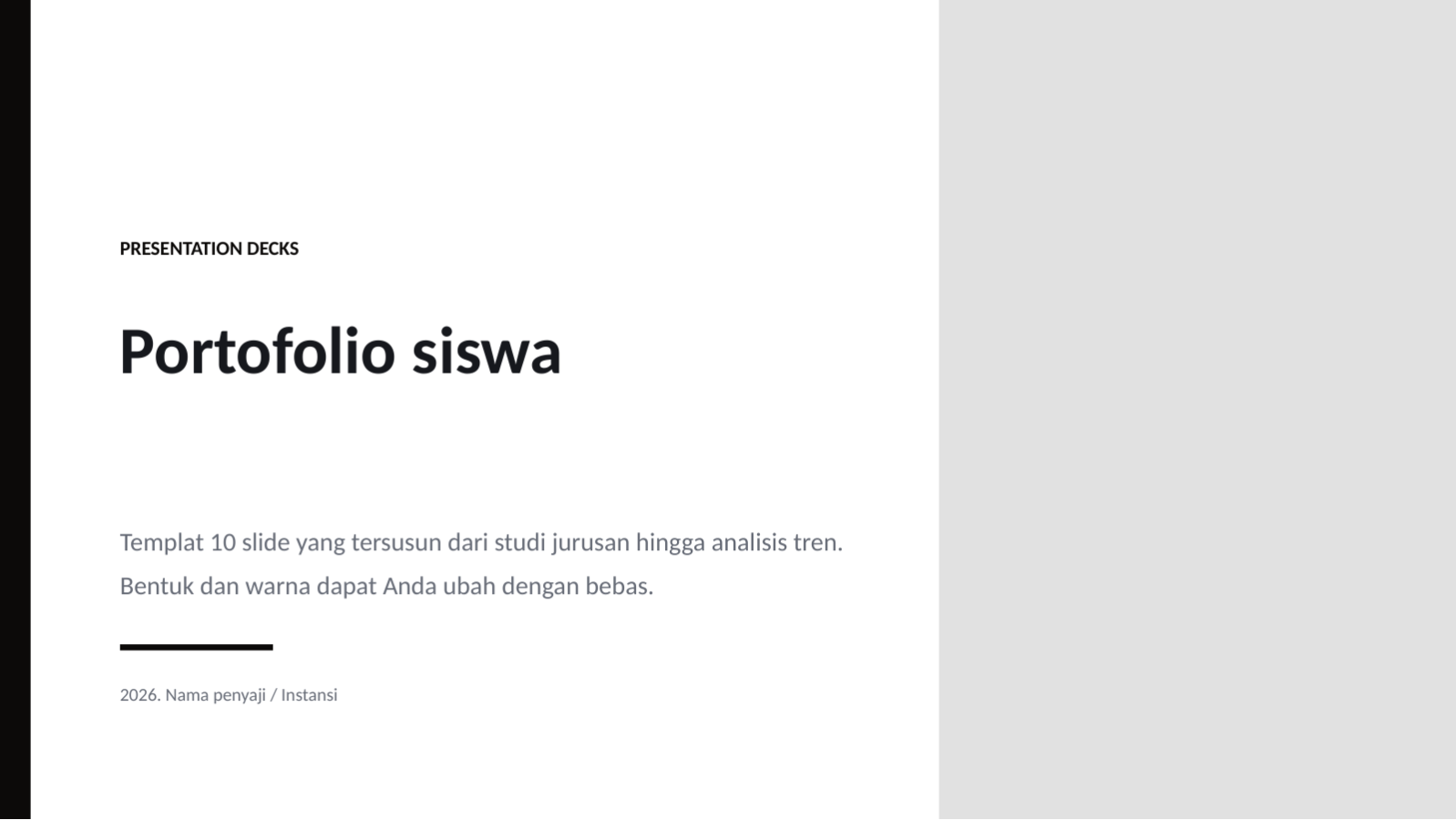 Slide 1 — Portofolio siswa