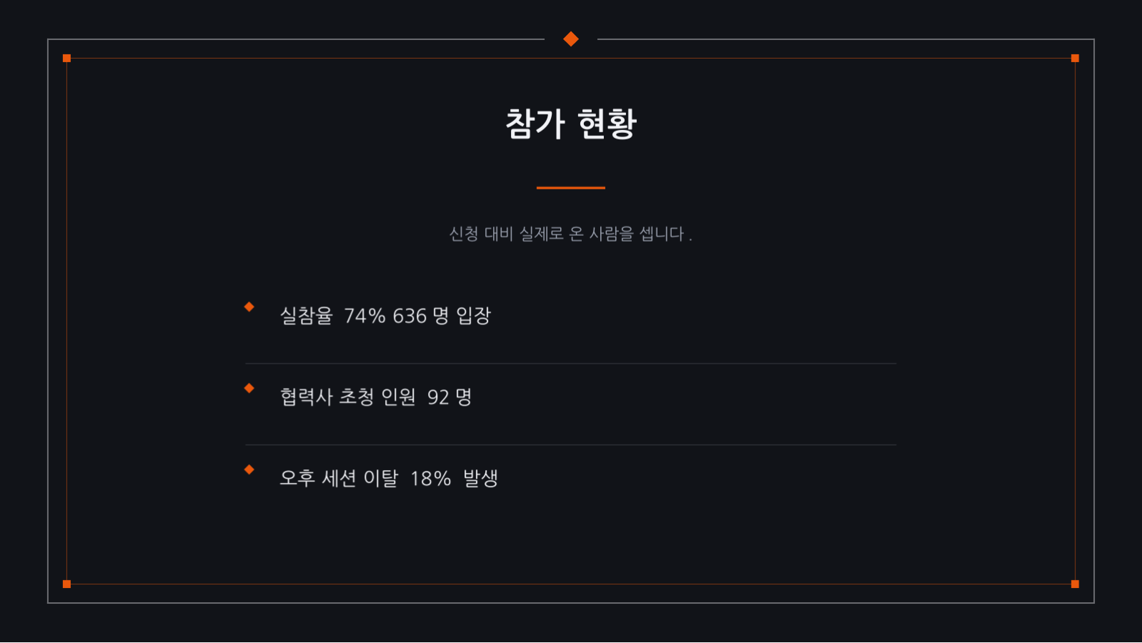 슬라이드 6 — 행사 결과 보고